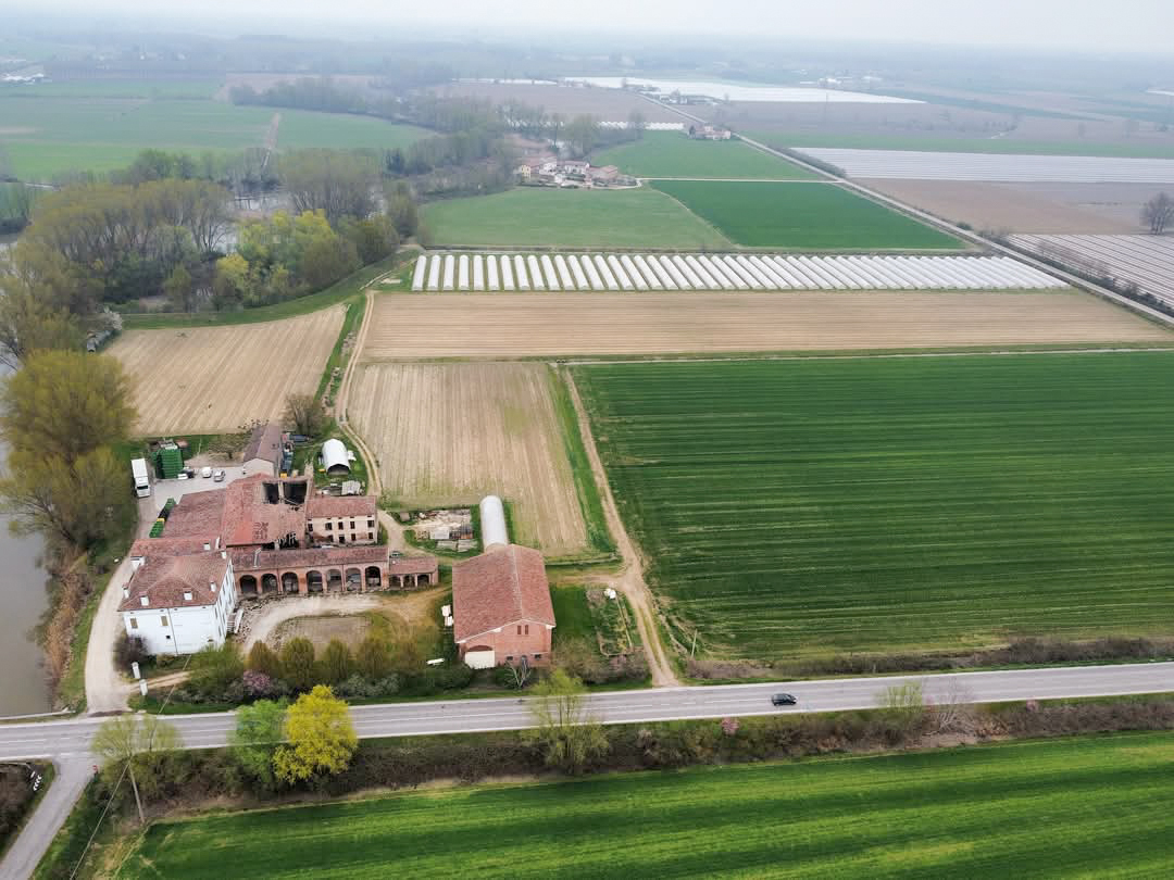 Aerial view of farmstead